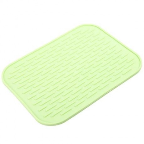 MULTIPURPOSE SILICONE FLEXIBLE NON-SLIP HEAT RESISTANT PAD MAT (GRASS GREEN)