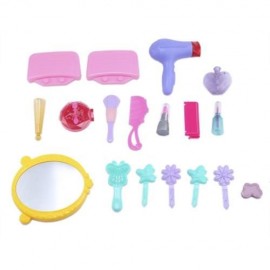 21PCS BABY KIDS MINI SIMULATION MAKEUP TOOLS BOX EDUCATIONAL PRETEND PLAY TOY GIFT (ROSE R