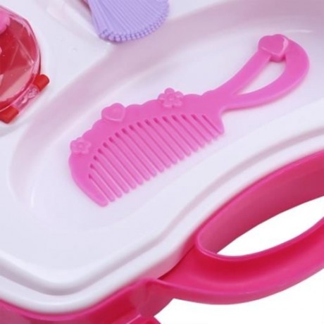 21PCS BABY KIDS MINI SIMULATION MAKEUP TOOLS BOX EDUCATIONAL PRETEND PLAY TOY GIFT (ROSE R