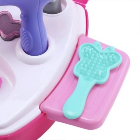 21PCS BABY KIDS MINI SIMULATION MAKEUP TOOLS BOX EDUCATIONAL PRETEND PLAY TOY GIFT (ROSE R