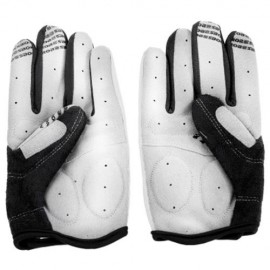 ROBESBON PAIRED UNISEX SPORT MOTOCROSS CYCLING FULL FINGER GLOVES (BLACK)