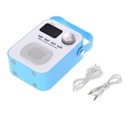 CR - X3 FM RADIO WIRELESS BLUETOOTH SPEAKER WITH TF CARD SLOT AUX INPUT USB PORT (LAKE BLU
