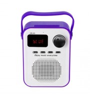 CR - X3 FM RADIO WIRELESS BLUETOOTH SPEAKER WITH TF CARD SLOT AUX INPUT USB PORT (PURPLE)