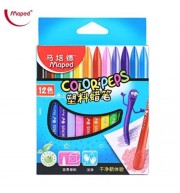 MAPED 12 COLORS BAR TRIANGULAR PLASTIC CRAYON FOR DAILY USING (COLORMIX)