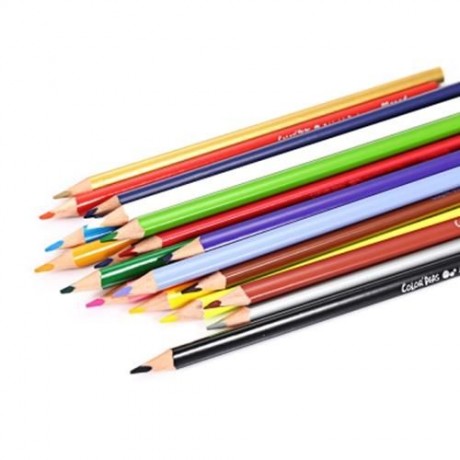 MAPED 24 COLORS TRIANGLE ROD WOODEN COLORED PENCIL FOR CHILDREN (COLORMIX)