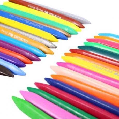 MAPED 36 COLORS BAR PLASTIC CRAYON FOR DAILY USING WITH BOX (COLORMIX)