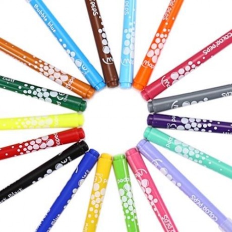 MAPED 18 COLORS WATERCOLOR BRUSH PEN WATER BASED MARKER FOR DAILY USING (COLORMIX)