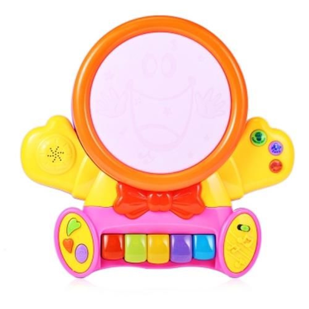HANGLEI KIDS PRESCHOOL COLORFUL MUSICAL SMILE FACE PLAY PIANO WITH LIGHT LEARNING EDUCATIO