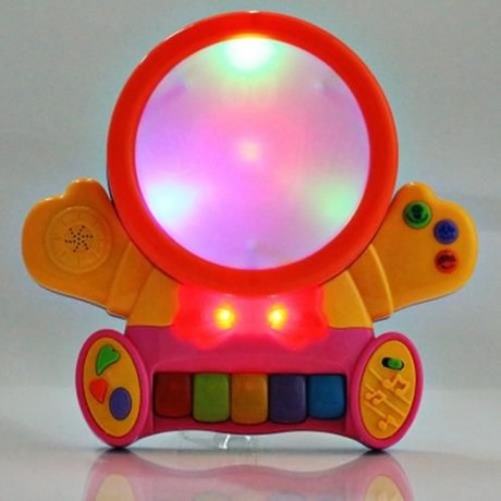 HANGLEI KIDS PRESCHOOL COLORFUL MUSICAL SMILE FACE PLAY PIANO WITH LIGHT LEARNING EDUCATIO