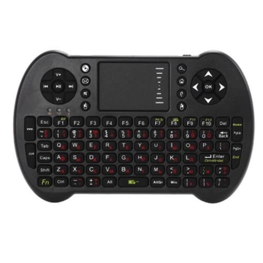 VIBOTON - S501 MINI 2.4GHZ WIRELESS QWERTY KEYBOARD AIR MOUSE COMBO (BLACK)