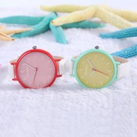 MINGZAN 6207 WOMEN QUARTZ WATCH STEREO SCALES LEATHER BAND FEMALE WRISTWATCH (CRYSTAL GREE