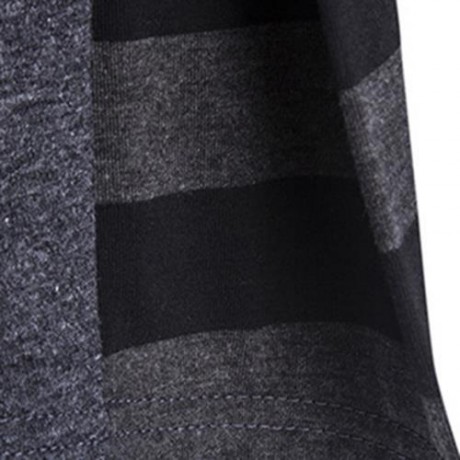 SLIM-FIT STRIPED SHAWL COLLAR CARDIGAN (BLACK)