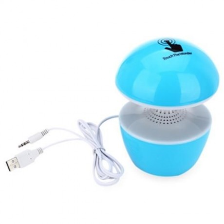 T10 5W USB POWERED LED NIGHT LIGHT TOUCH DIMMABLE TABLE LAMP WITH SPEAKER (BLUE)