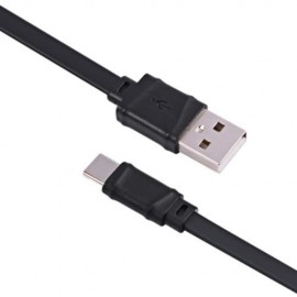 HOCO X5 5V 2.4A ANTI-TWIST TYPE-C NOODLE TRANSFER DATA SYNCHRONIZATION CHARGING CORD 1M (B