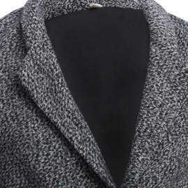CASUAL TURN DOWN COLLAR MALE WOOLEN CLOTH COAT (LIGHT GRAY)