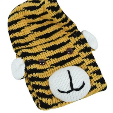 QULEXING CUTE KNITTED TIGER SCARF FOR BOYS (YELLOW AND BLACK)