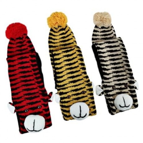QULEXING CUTE KNITTED TIGER SCARF FOR BOYS (YELLOW AND BLACK)