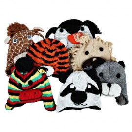 QULEXING CUTE ANIMAL DESIGN KNITTED HAT FOR CHILD (YELLOWISH PINK)