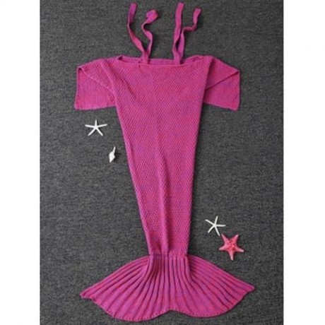 WINTER SLEEPING BAG BED THROW WRAP MERMAID BLANKET (ROSE RED)