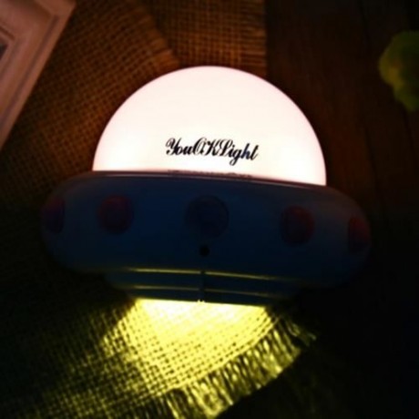 YOUOKLIGHT DC 5V 1W FLYING SAUCER UFO SHAPED LED NIGHT LIGHT MOTION SENSOR LAMP (PINK)