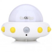 YOUOKLIGHT DC 5V 1W FLYING SAUCER UFO SHAPED LED NIGHT LIGHT MOTION SENSOR LAMP (WHITE)
