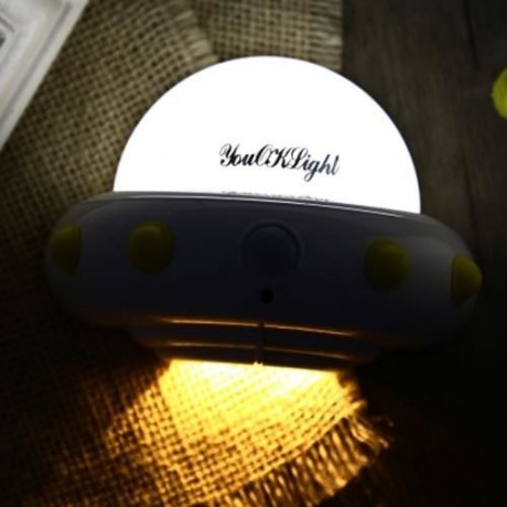 YOUOKLIGHT DC 5V 1W FLYING SAUCER UFO SHAPED LED NIGHT LIGHT MOTION SENSOR LAMP (WHITE)