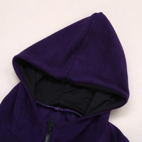 CASUAL MATERNITY KANGAROO MULTI FUNCTIONAL HOODIE WITH BABIES CARRIER FOR WOMEN (PURPLE)