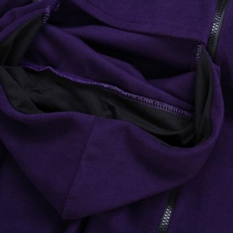 CASUAL MATERNITY KANGAROO MULTI FUNCTIONAL HOODIE WITH BABIES CARRIER FOR WOMEN (PURPLE)