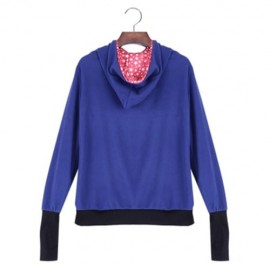 CASUAL MATERNITY KANGAROO MULTI FUNCTIONAL HOODIE WITH BABIES CARRIER FOR WOMEN (BLUE)