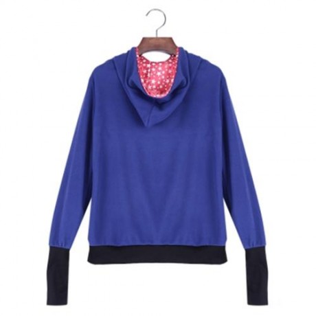 CASUAL MATERNITY KANGAROO MULTI FUNCTIONAL HOODIE WITH BABIES CARRIER FOR WOMEN (BLUE)