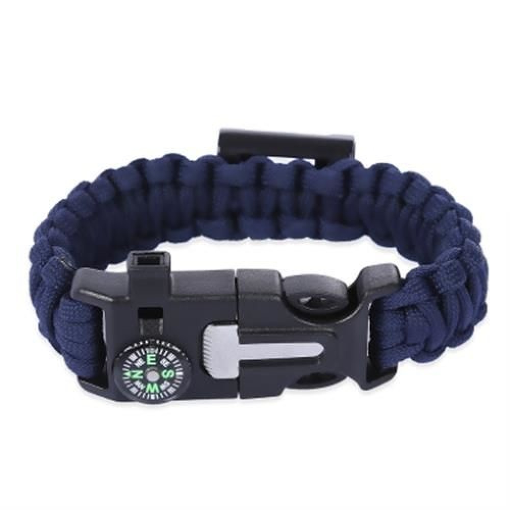 OUTDOOR ADVENTURE COMPASS WHISTLE EMERGENCY SURVIVAL MULTIFUNCTIONAL PARACORD BRACELET (PU OUTDOOR ADVENTURE COMPASS WHISTLE EMERGENCY SURVIVAL MULTIFUNCTIONAL PARACORD BRACELET (PU