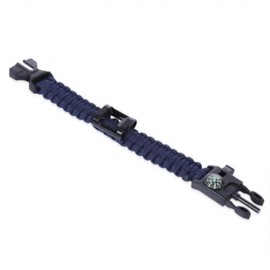 OUTDOOR ADVENTURE COMPASS WHISTLE EMERGENCY SURVIVAL MULTIFUNCTIONAL PARACORD BRACELET (PU