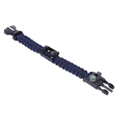 OUTDOOR ADVENTURE COMPASS WHISTLE EMERGENCY SURVIVAL MULTIFUNCTIONAL PARACORD BRACELET (PU