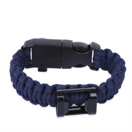 OUTDOOR ADVENTURE COMPASS WHISTLE EMERGENCY SURVIVAL MULTIFUNCTIONAL PARACORD BRACELET (PU