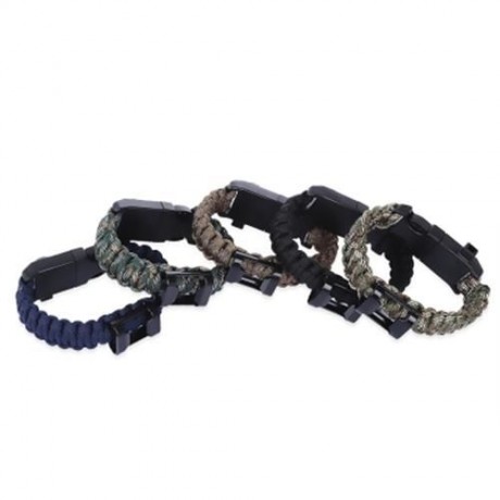 OUTDOOR ADVENTURE COMPASS WHISTLE EMERGENCY SURVIVAL MULTIFUNCTIONAL PARACORD BRACELET (BR