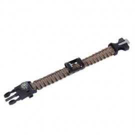 OUTDOOR ADVENTURE COMPASS WHISTLE EMERGENCY SURVIVAL MULTIFUNCTIONAL PARACORD BRACELET (BR