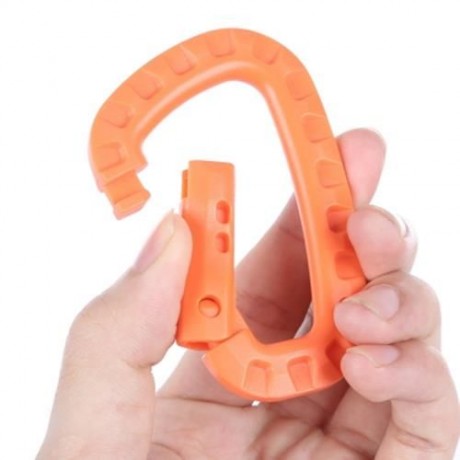 5PCS PLASTIC CARABINER D-RING SNAP LOCK KEY CHAIN CLIP HOOK FOR OUTDOOR CAMPING TRAVEL HIK