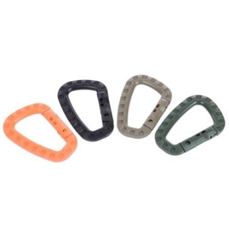 5PCS PLASTIC CARABINER D-RING SNAP LOCK KEY CHAIN CLIP HOOK FOR OUTDOOR CAMPING TRAVEL HIK