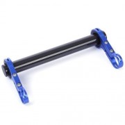 20CM OUTDOOR LAMP BICYCLE COMPUTER FLASHLIGHT DOUBLE HANDLEBAR EXTENDER HOLDER (BLUE)