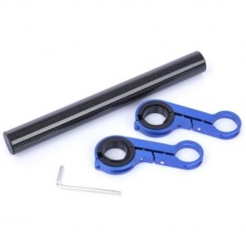 20CM OUTDOOR LAMP BICYCLE COMPUTER FLASHLIGHT DOUBLE HANDLEBAR EXTENDER HOLDER (BLUE)