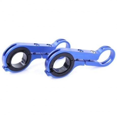 20CM OUTDOOR LAMP BICYCLE COMPUTER FLASHLIGHT DOUBLE HANDLEBAR EXTENDER HOLDER (BLUE)