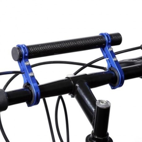20CM OUTDOOR LAMP BICYCLE COMPUTER FLASHLIGHT DOUBLE HANDLEBAR EXTENDER HOLDER (BLUE)