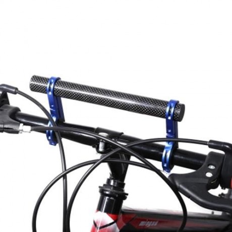 20CM OUTDOOR LAMP BICYCLE COMPUTER FLASHLIGHT DOUBLE HANDLEBAR EXTENDER HOLDER (BLUE)