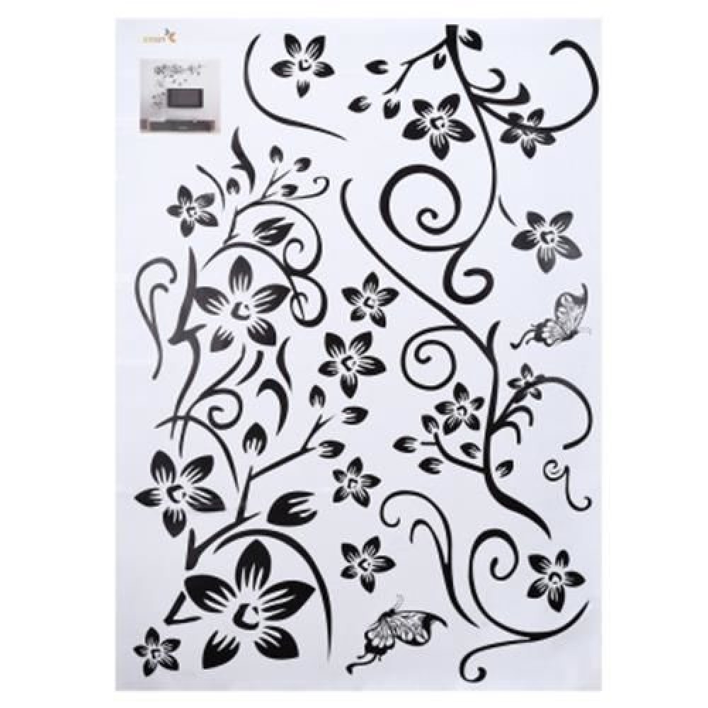FASHIONABLE FLOWER PATTERN REMOVABLE WALL WINDOW DECAL STICKER FILM WALLPAPER DECORATION ( FASHIONABLE FLOWER PATTERN REMOVABLE WALL WINDOW DECAL STICKER FILM WALLPAPER DECORATION (