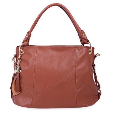 GUAPABIEN FASHIONABLE HANDBAG TOTE SHOULDER MESSENGER CROSSBODY BAG FOR WOMEN (BROWN)