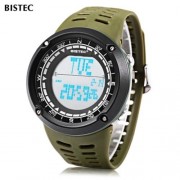 BISTEC 006 MALE DIGITAL WATCH LED DISPLAY ALARM STOPWATCH 3ATM MEN SPORT WRISTWATCH (GREEN