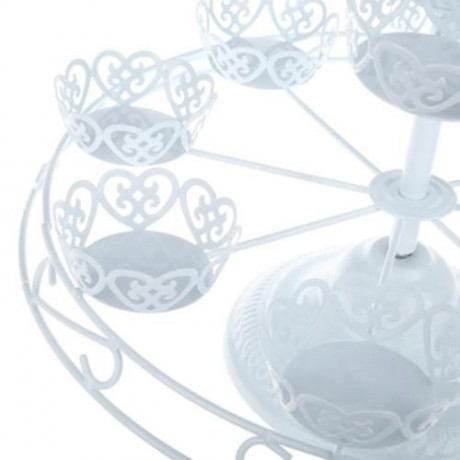 CHRISTMAS TREE SHAPE 3 TIERS 12 CUPS CUPCAKE STAND FOR DESSERT DISPLAY (WHITE)