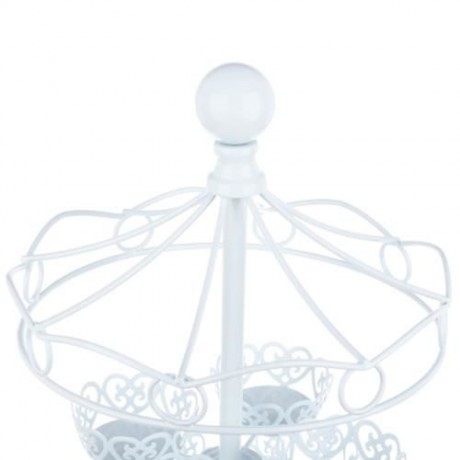 CHRISTMAS TREE SHAPE 3 TIERS 12 CUPS CUPCAKE STAND FOR DESSERT DISPLAY (WHITE)