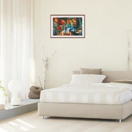 50 X 30CM 5D RAINY DAY LANDSCAPE DRILLED NEEDLEWORK DIY DIAMOND PAINTING CROSS STITCH WALL