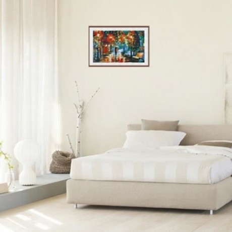 50 X 30CM 5D RAINY DAY LANDSCAPE DRILLED NEEDLEWORK DIY DIAMOND PAINTING CROSS STITCH WALL